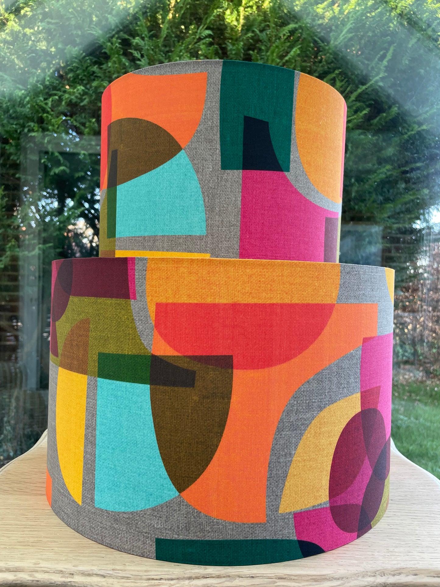 Retro Lampshade (60s 70s Mid Century MCM) Geometric