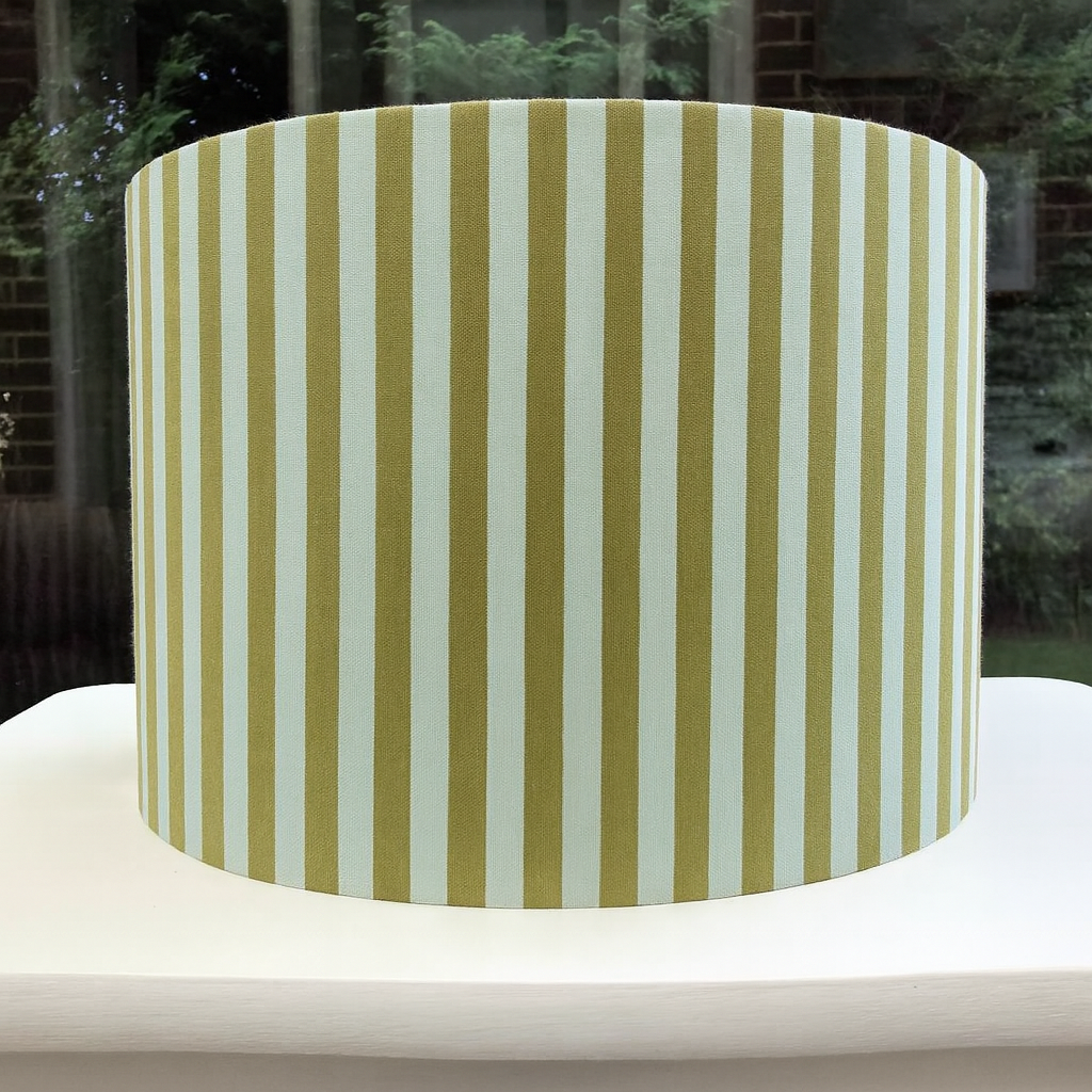 Green Stripe Lampshade Dopamine Decor