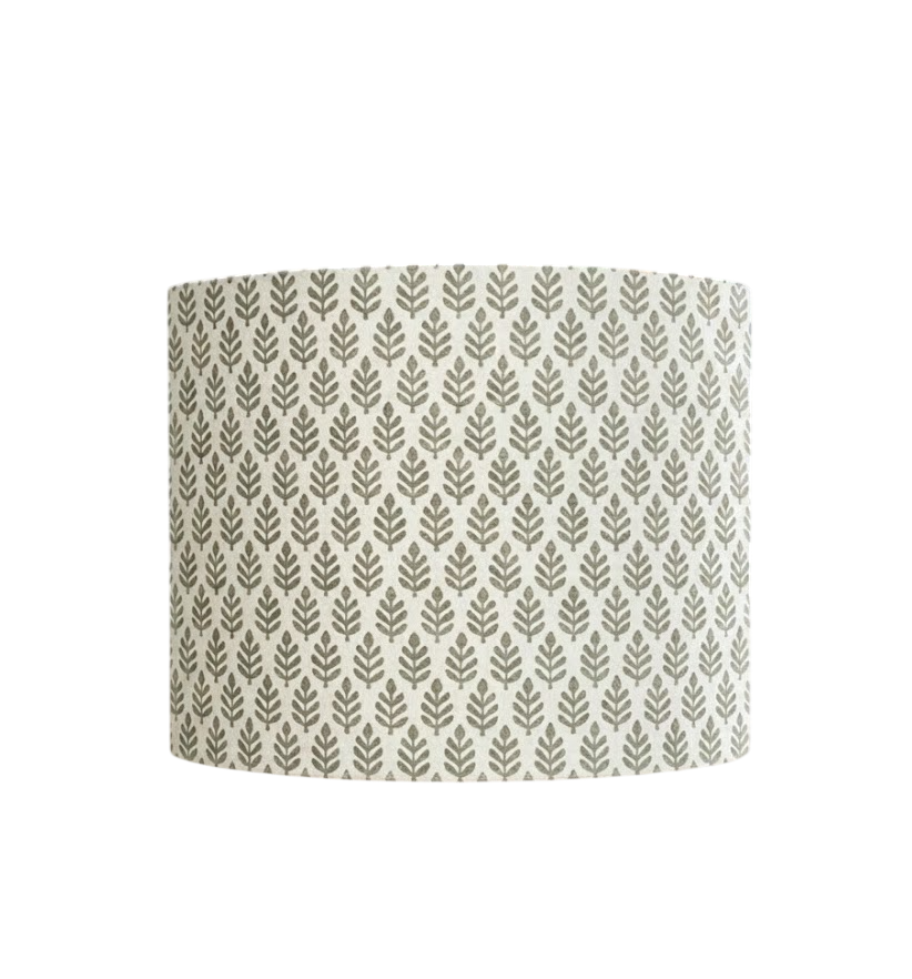 Pretty Cottage Style Green Leaf Lampshade
