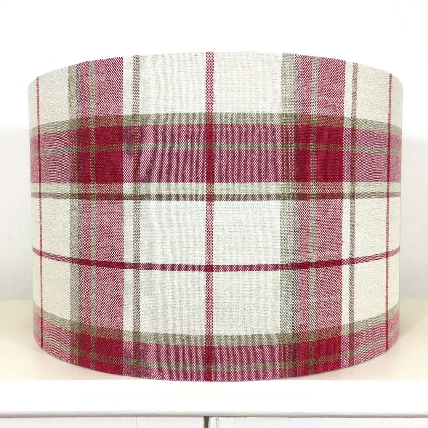 Highland Cranberry Check Lampshade