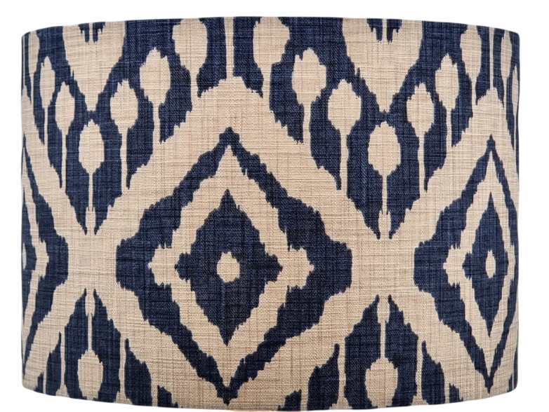 Marrakesh Navy Ikat Lampshade / Ceiling Shade