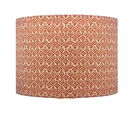 Nexara Burnt Orange Beige Geometric Lampshade