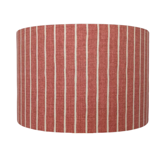 Ginger Pencil Stripe Lampshade / Ceiling Shade Option Rust Terracotta Pinstripe