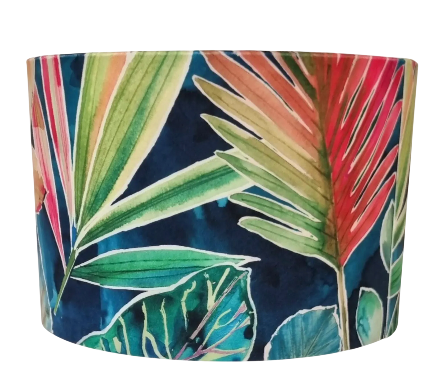 Tropical Palm Navy Velvet Lampshade