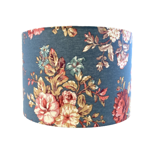 Autumn Bloom Blue Floral Lampshade