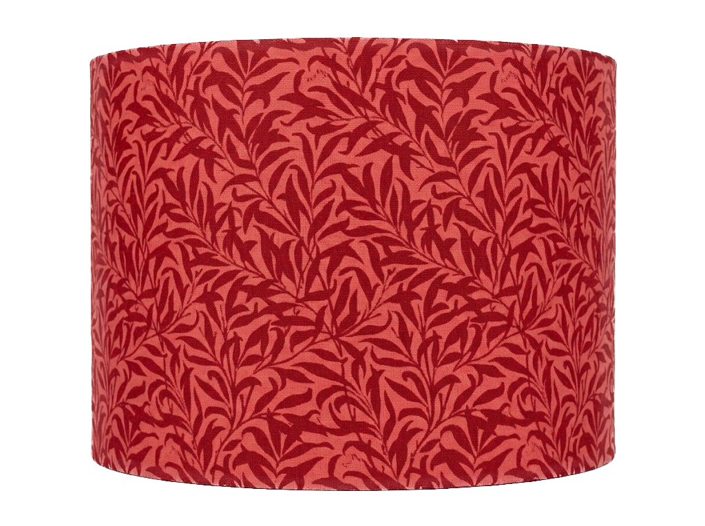 William Morris Willow Bough Red Drum Lampshade