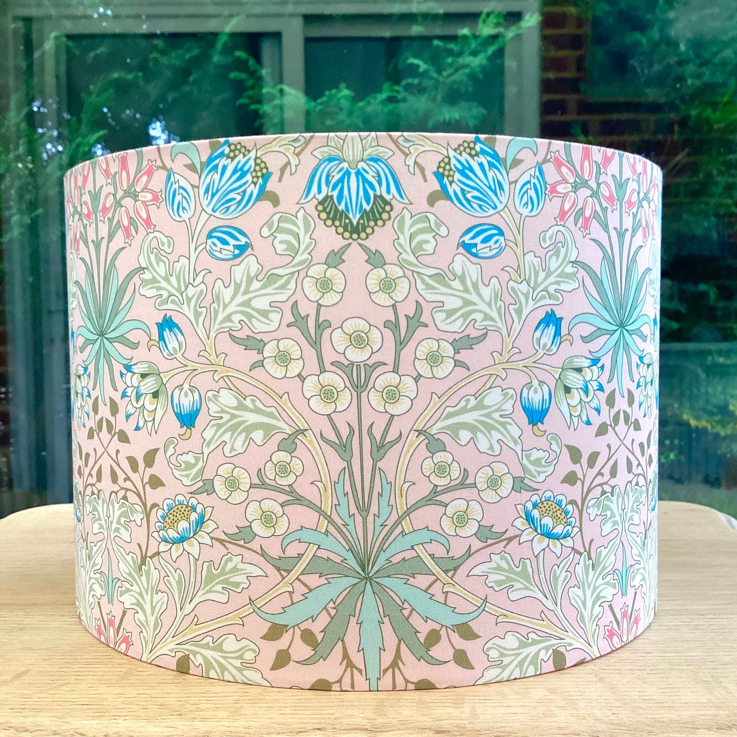 William Morris Hyacinth Lampshade in Pink Pastel