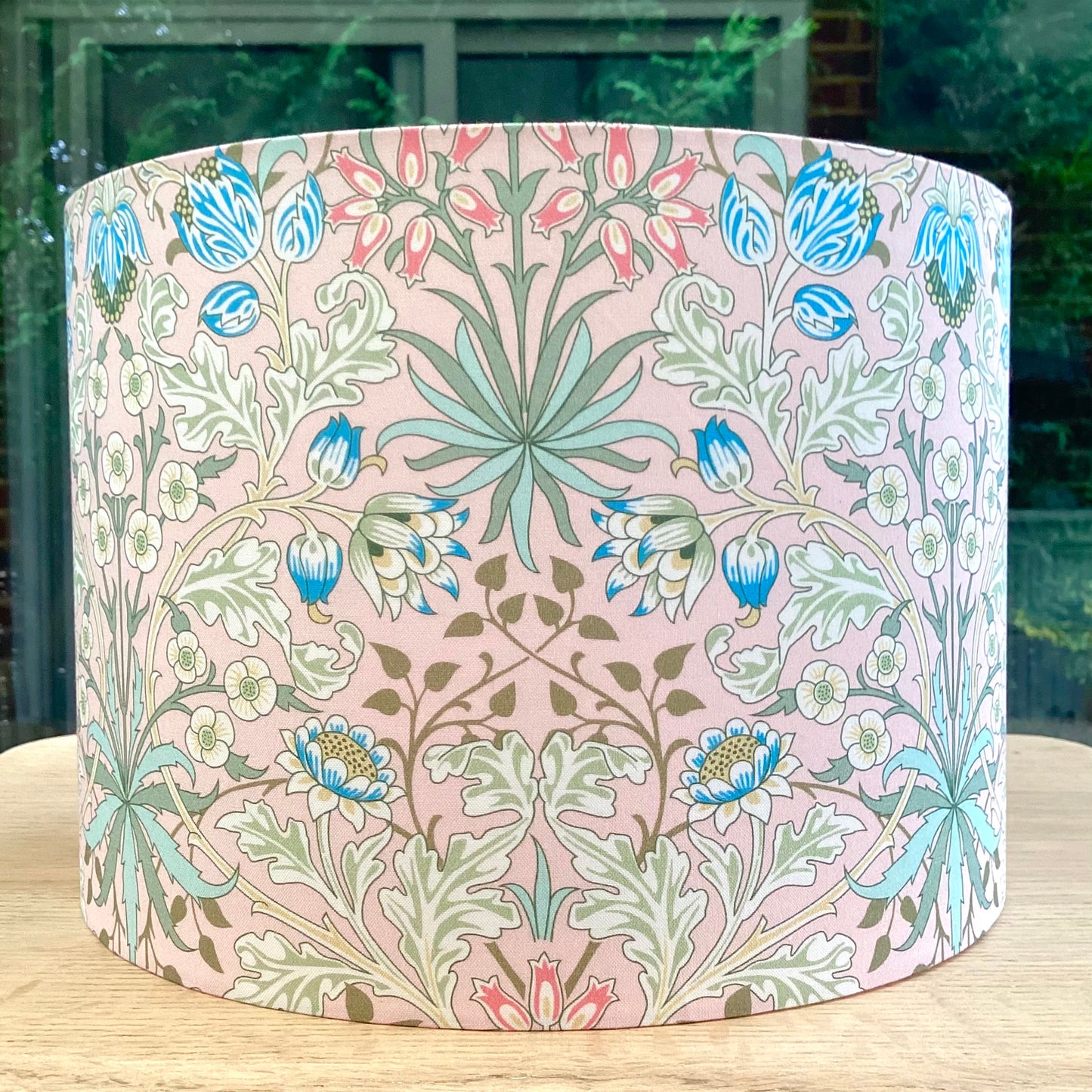 William Morris Hyacinth Lampshade in Pink Pastel