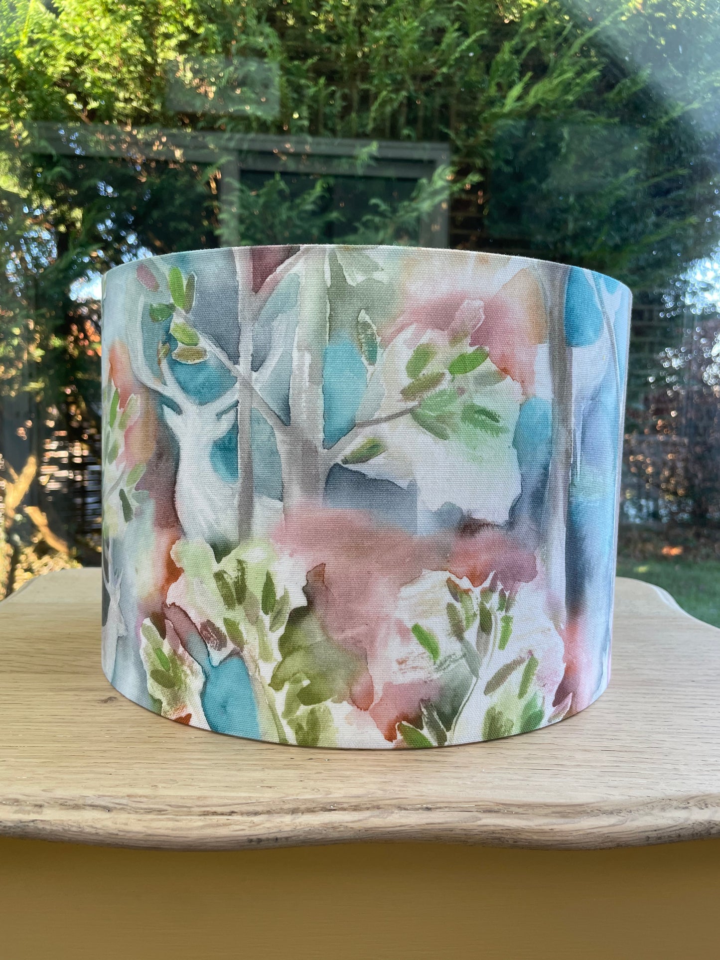 Stag and Forest Lampshade – Nature-Inspired Watercolour Voyage Maison