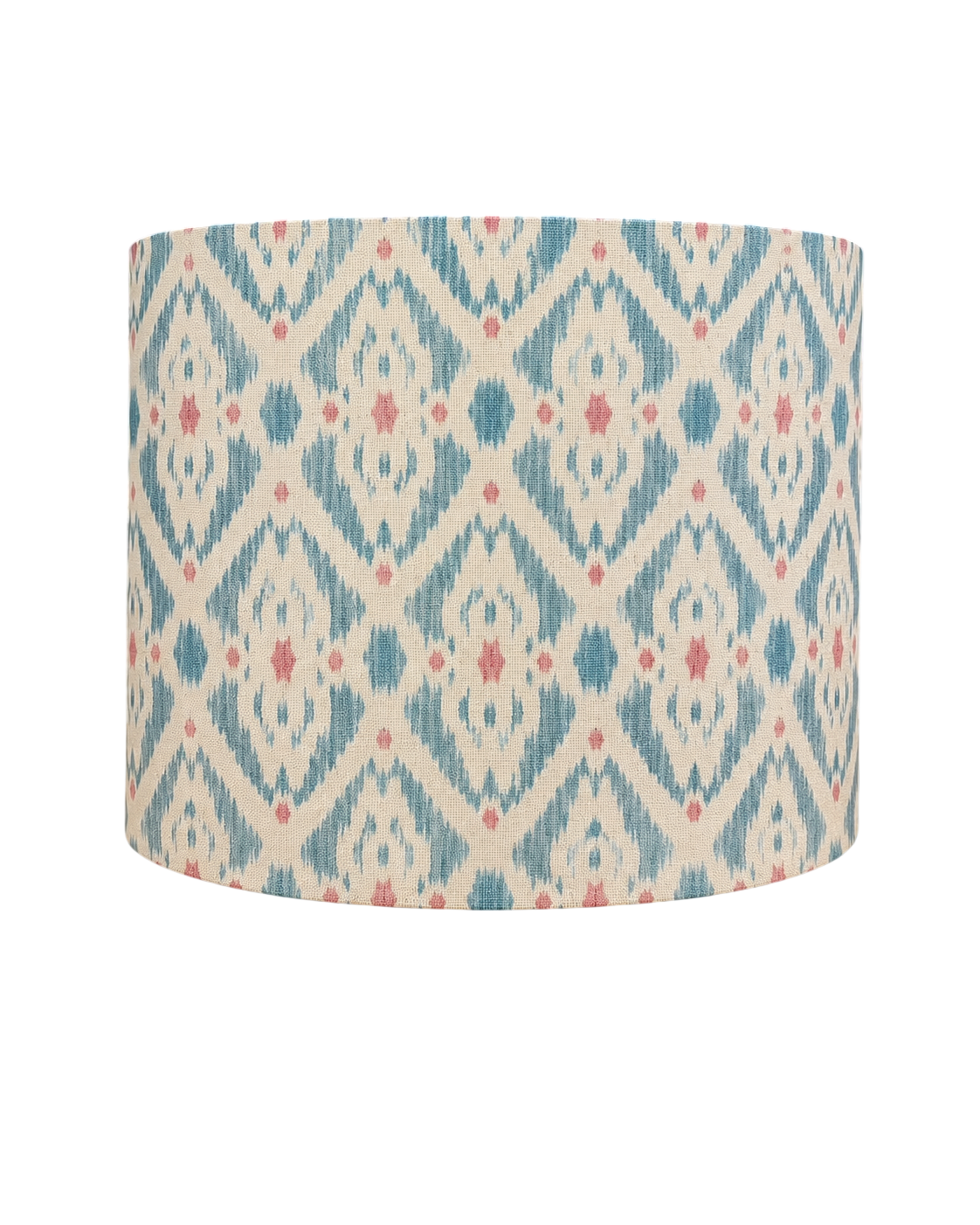 Teal ikat pattern for colour that still reads calm and neutral.