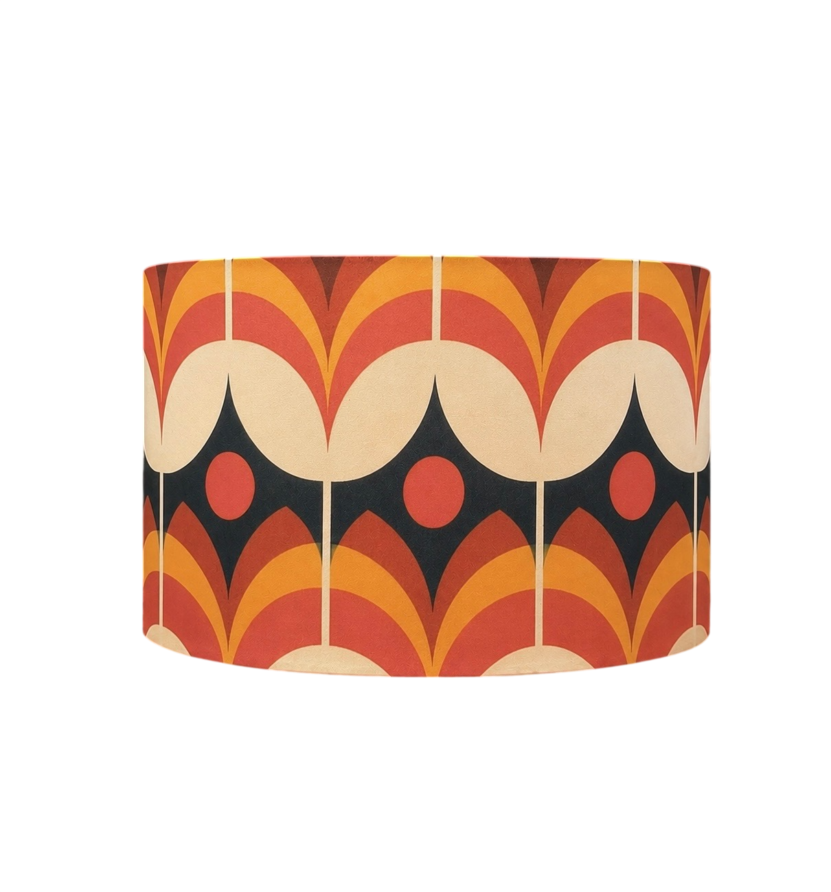 Retro Orange Geometric Lampshade