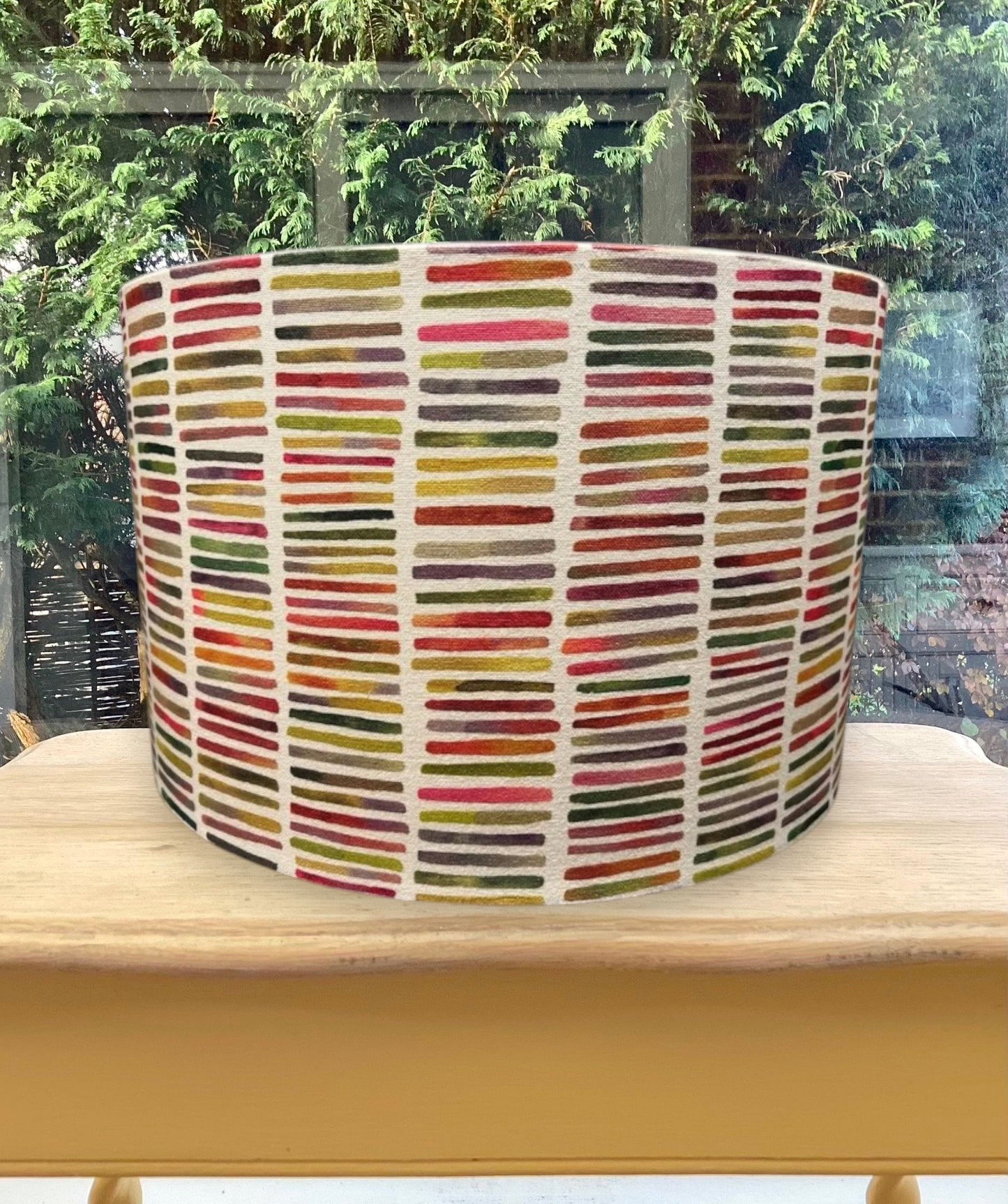 Clover Multicolour Drum Lampshade – Handmade Ceiling or Table Lamp Shade