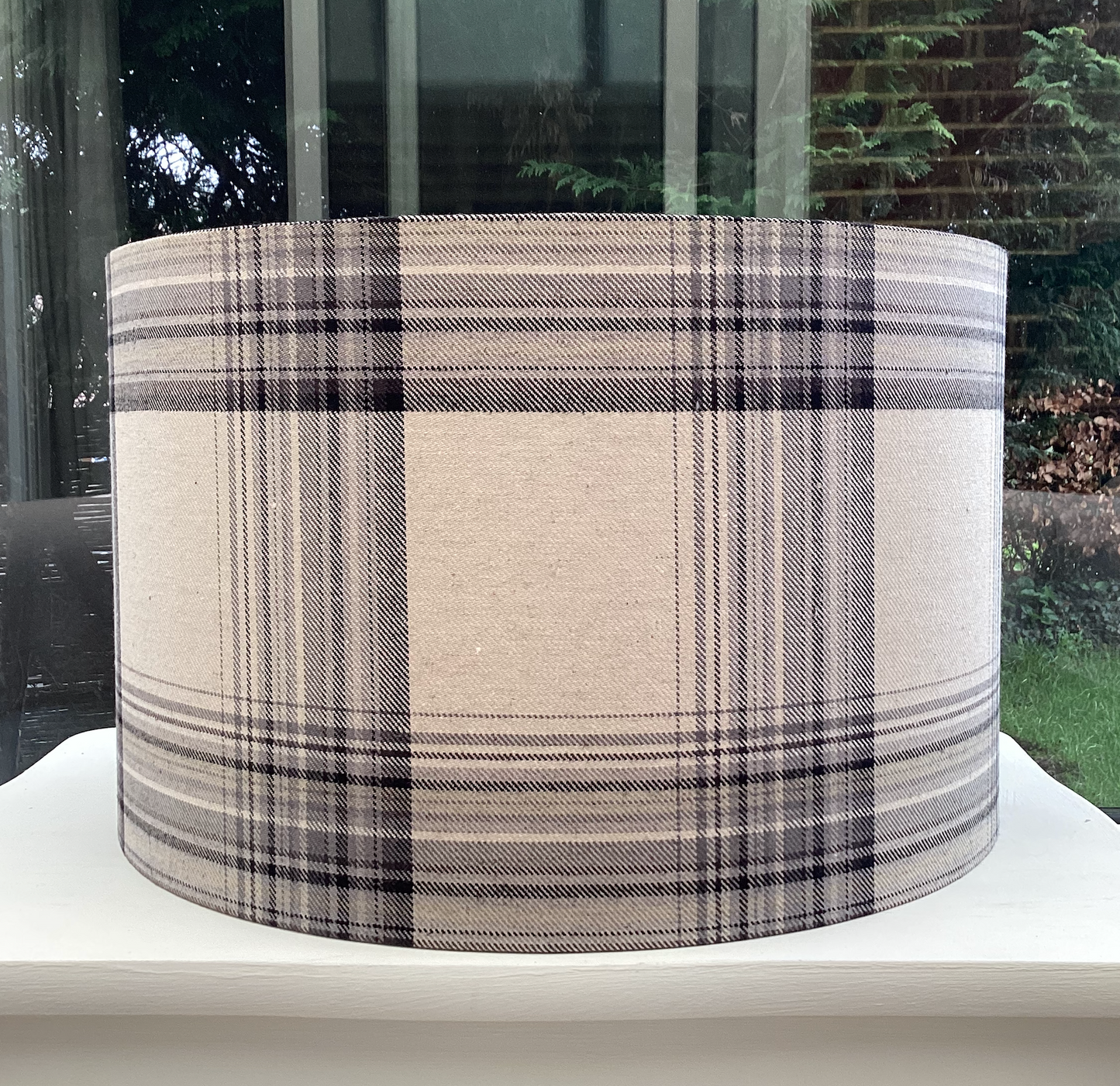 Brodie Charcoal Check Lampshade
