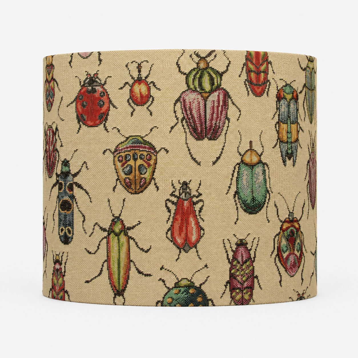 Vintage Ladybird Beetle Pattern Drum Lampshade