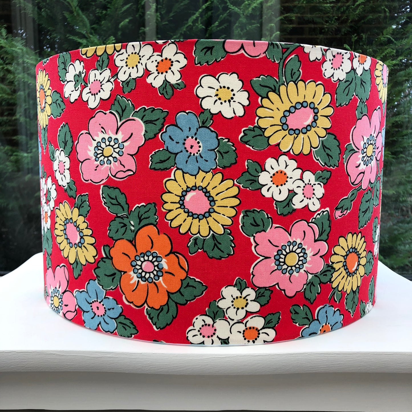 Camden Red Floral Lampshade