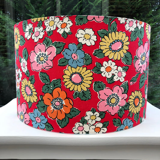 Camden Red Floral Lampshade