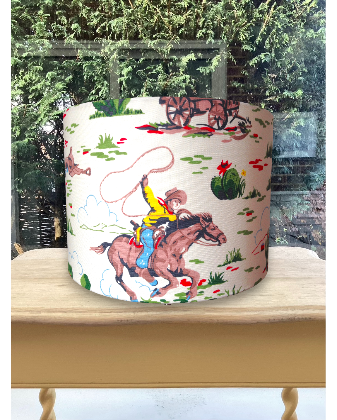 Cowboy Wild West Retro Kids Lampshade