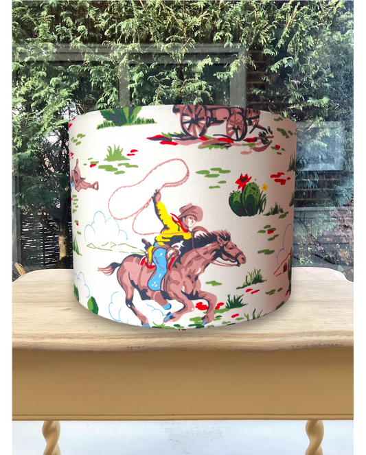 Cowboy Wild West Retro Kids Lampshade