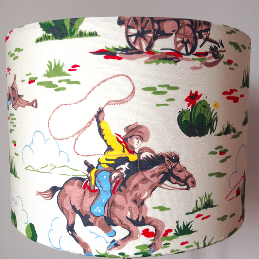 Cowboy Wild West Retro Kids Lampshade