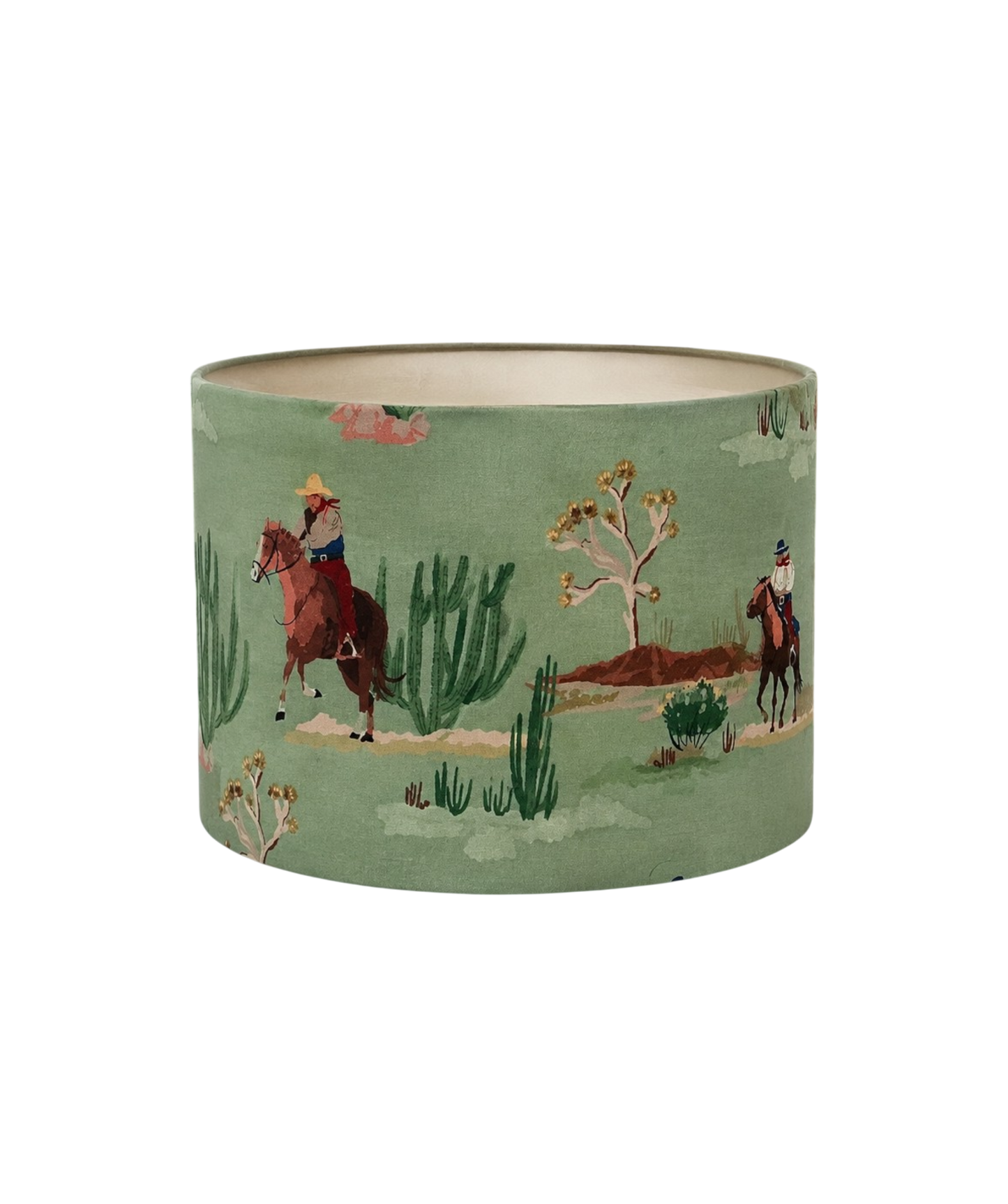 Sage Green Cowboy Horse Lampshade – Western Equestrian