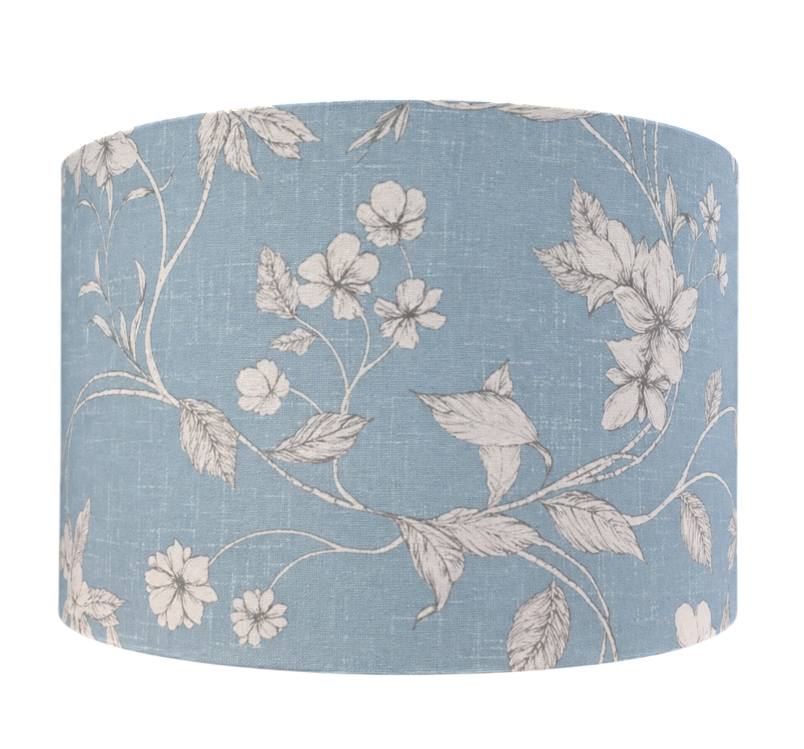 Etched Vine Wedgewood Blue Botanical Lampshade