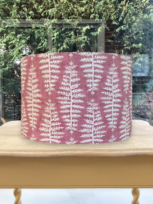 Dusky Pink Fern Motif Lampshade / Ceiling Shade