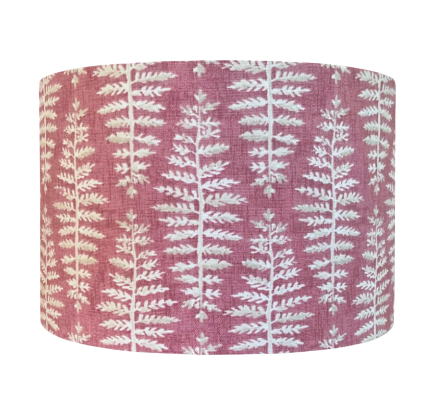 Dusky Pink Fern Motif Lampshade / Ceiling Shade