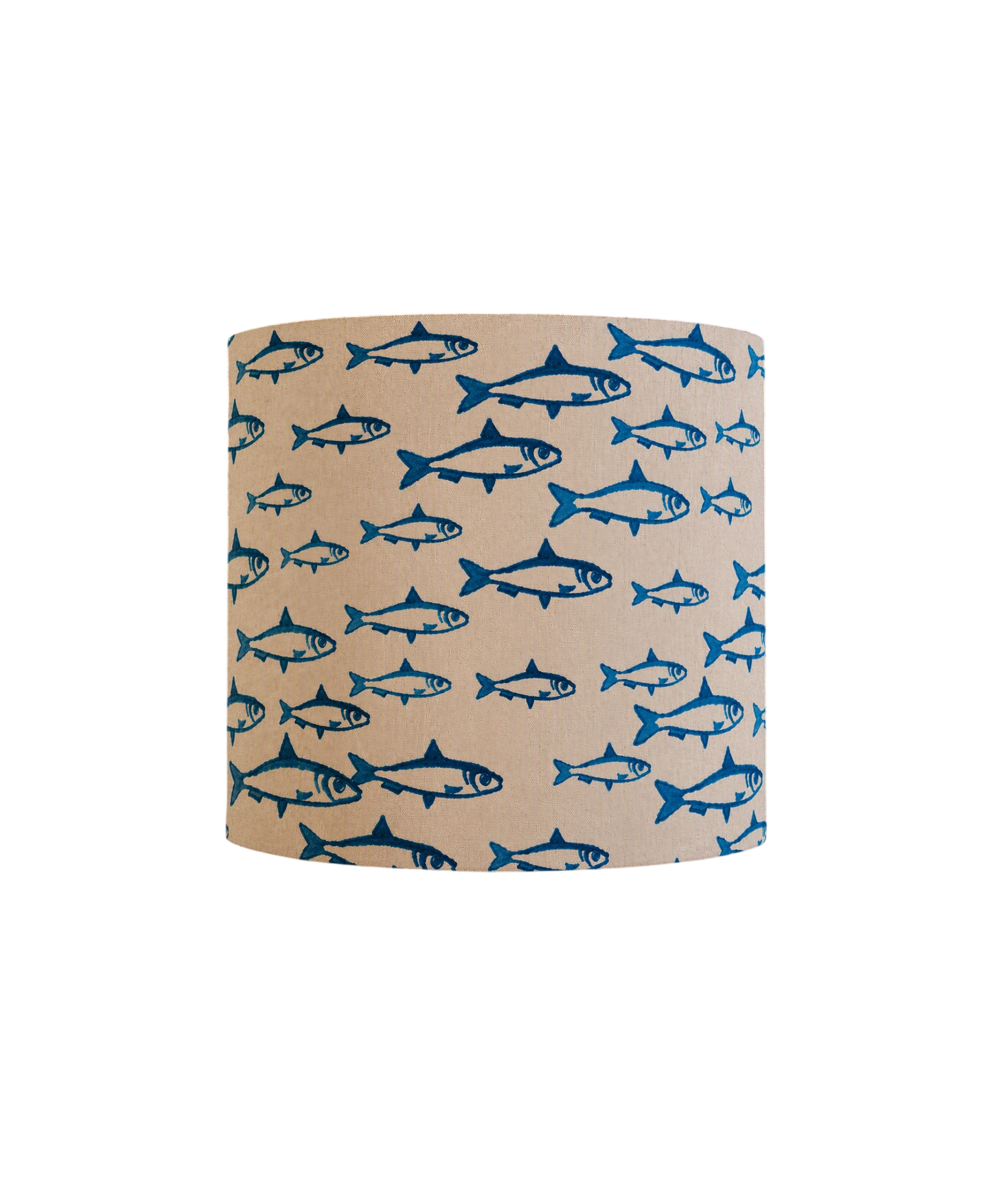 Nautical Fish Lampshade Blue Coastal Fabric Light Shade