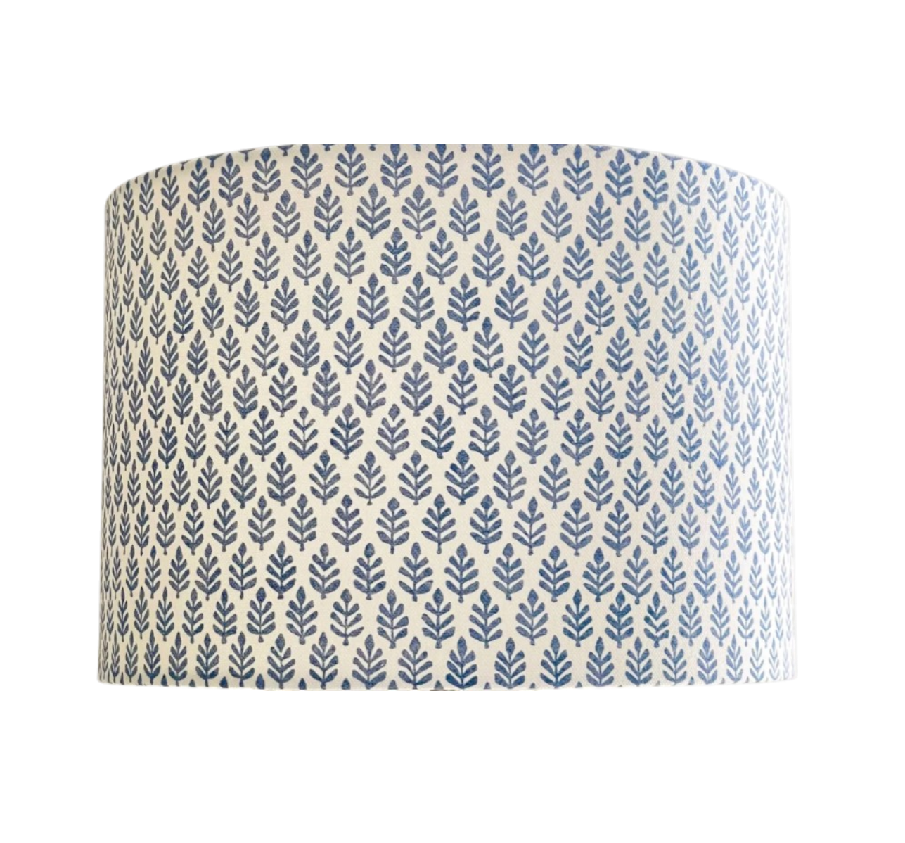 Pretty Cottage Style Blue Leaf Lampshade - Ink Blue
