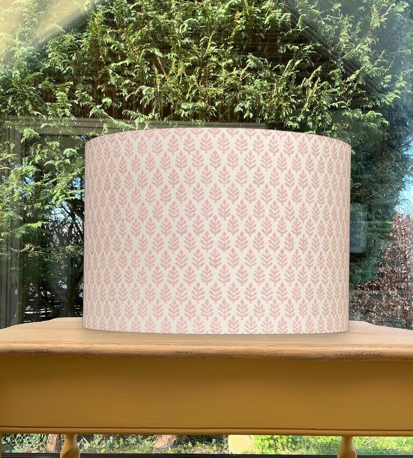 Pretty Cottage Style Rose Pink Leaf Lampshade