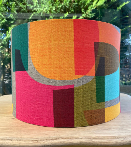 Retro Lampshade (60s 70s Mid Century MCM) Geometric