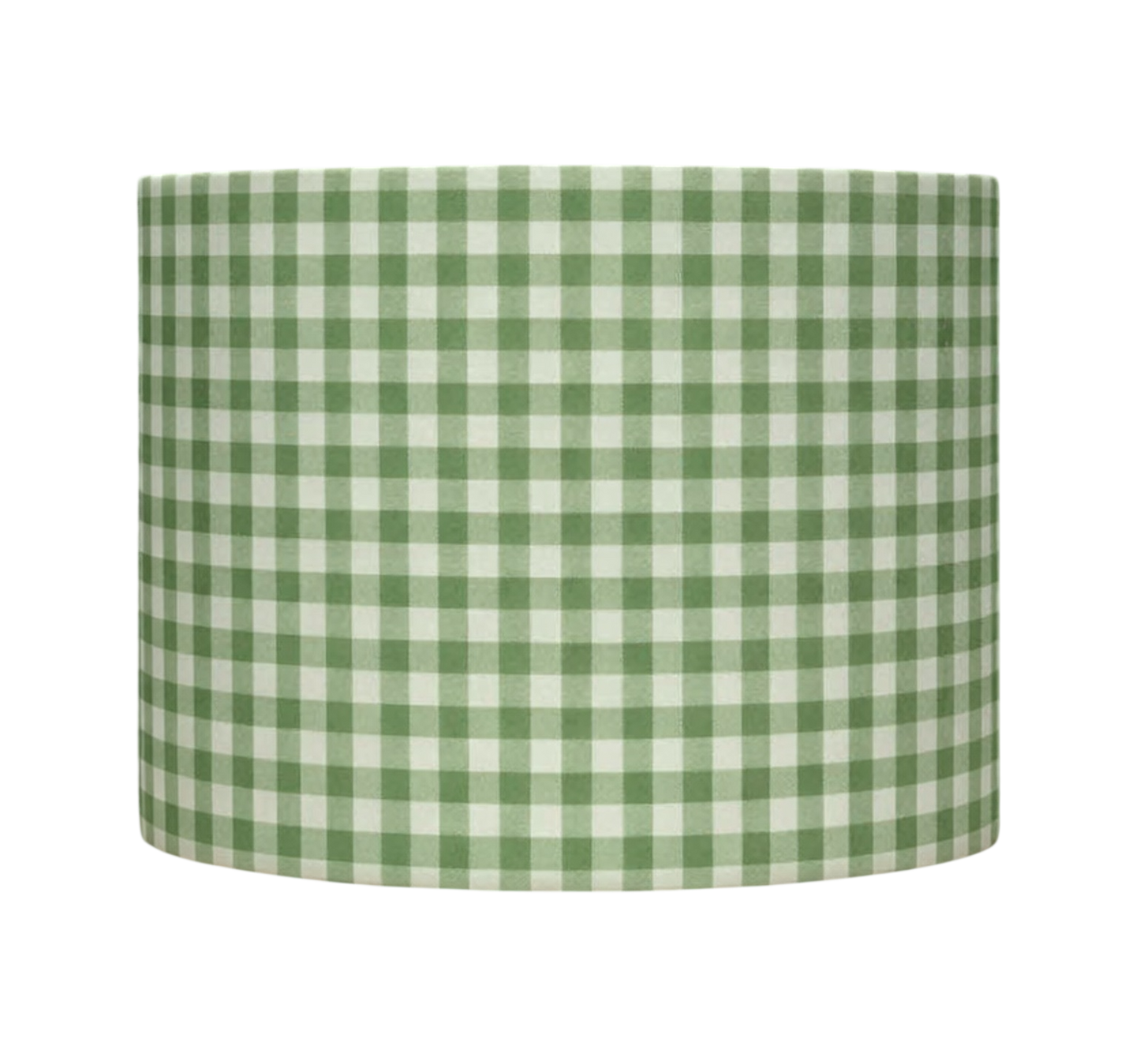 Green Gingham Linen Lampshade