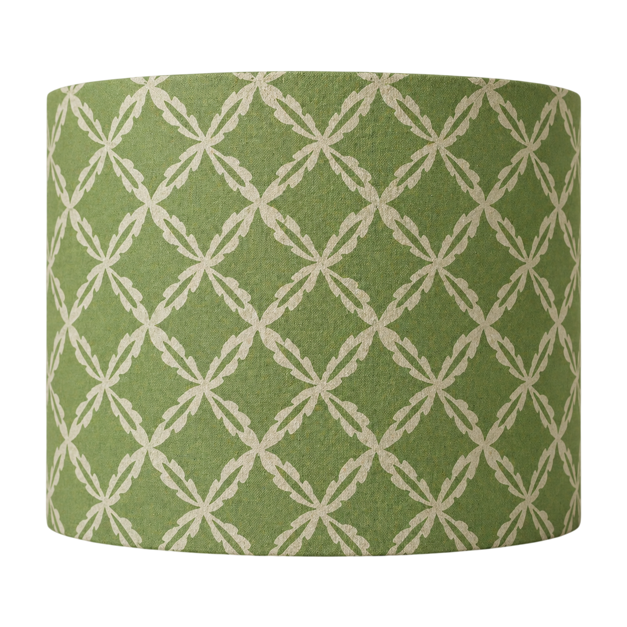 Olive Green Lattice Lampshade Contemporary Geometric Linen Ceiling Light shade