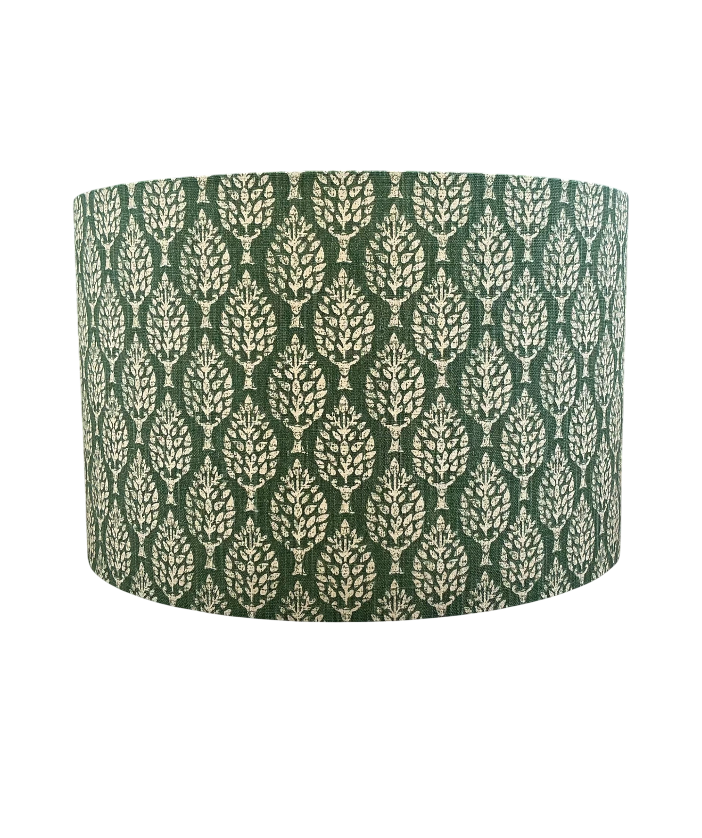 Kemble Spruce Green Lampshade - Botanical Tree Print Drum Shade