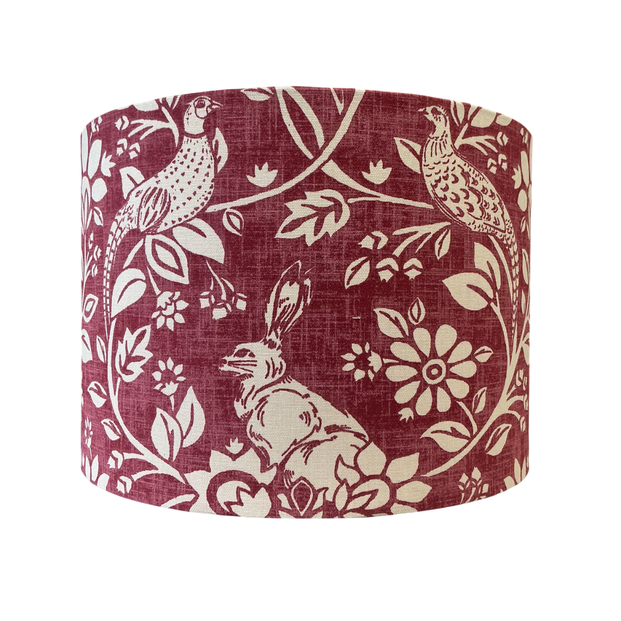 Heathland Rabbit Peacock Ruby Red Lampshade