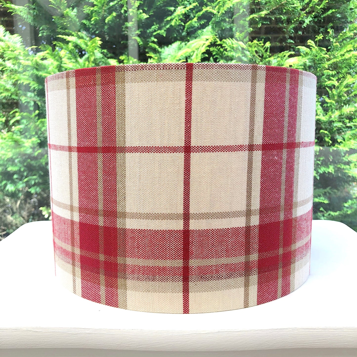 Highland Cranberry Check Lampshade