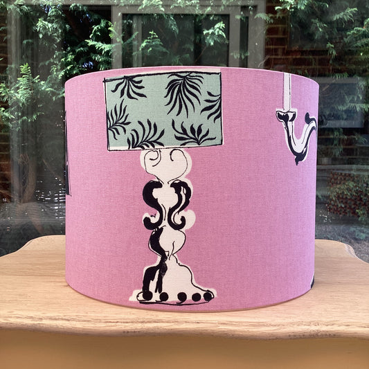 Parisian Pink Lampshade – Breakfast at Tiffany’s Inspired Vintage Chic Lighting