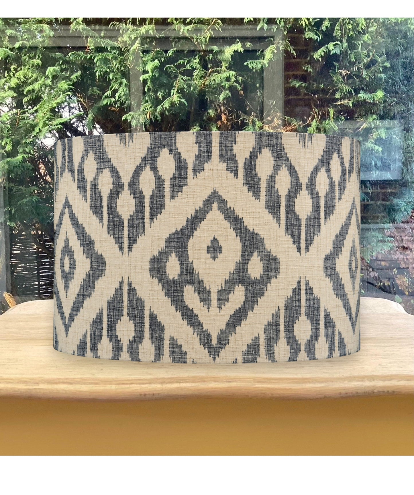 Marrakesh Grey Ikat Lampshade / Ceiling Shade