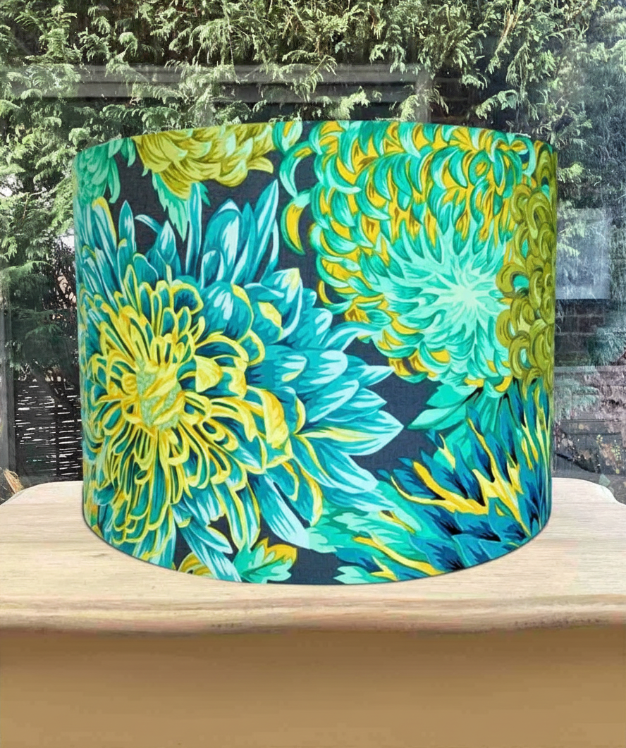 Bright Floral Japanese Chrysanthemum Kaffe Fassett Lampshade