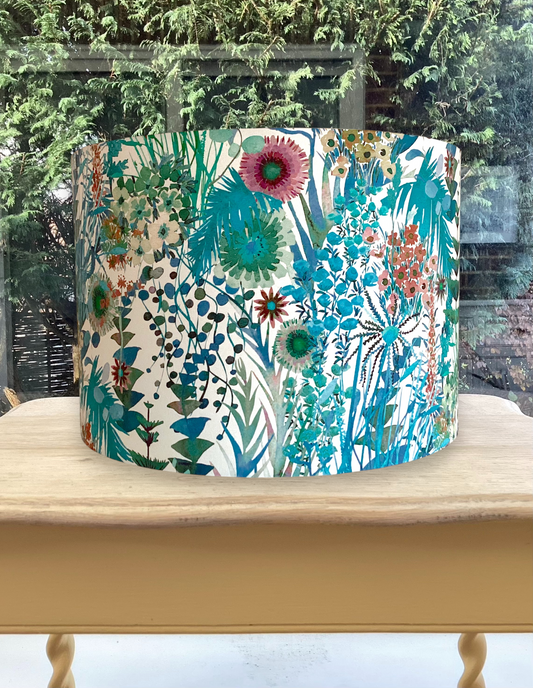 Liberty Tresco Lampshade Teal Blue