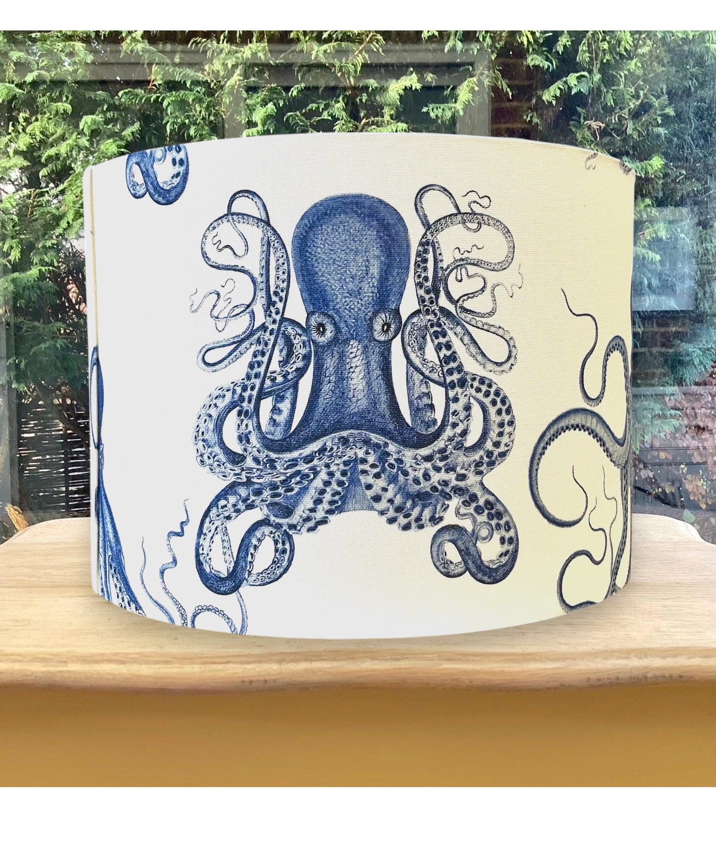 Blue Octopus Nautical Lampshade