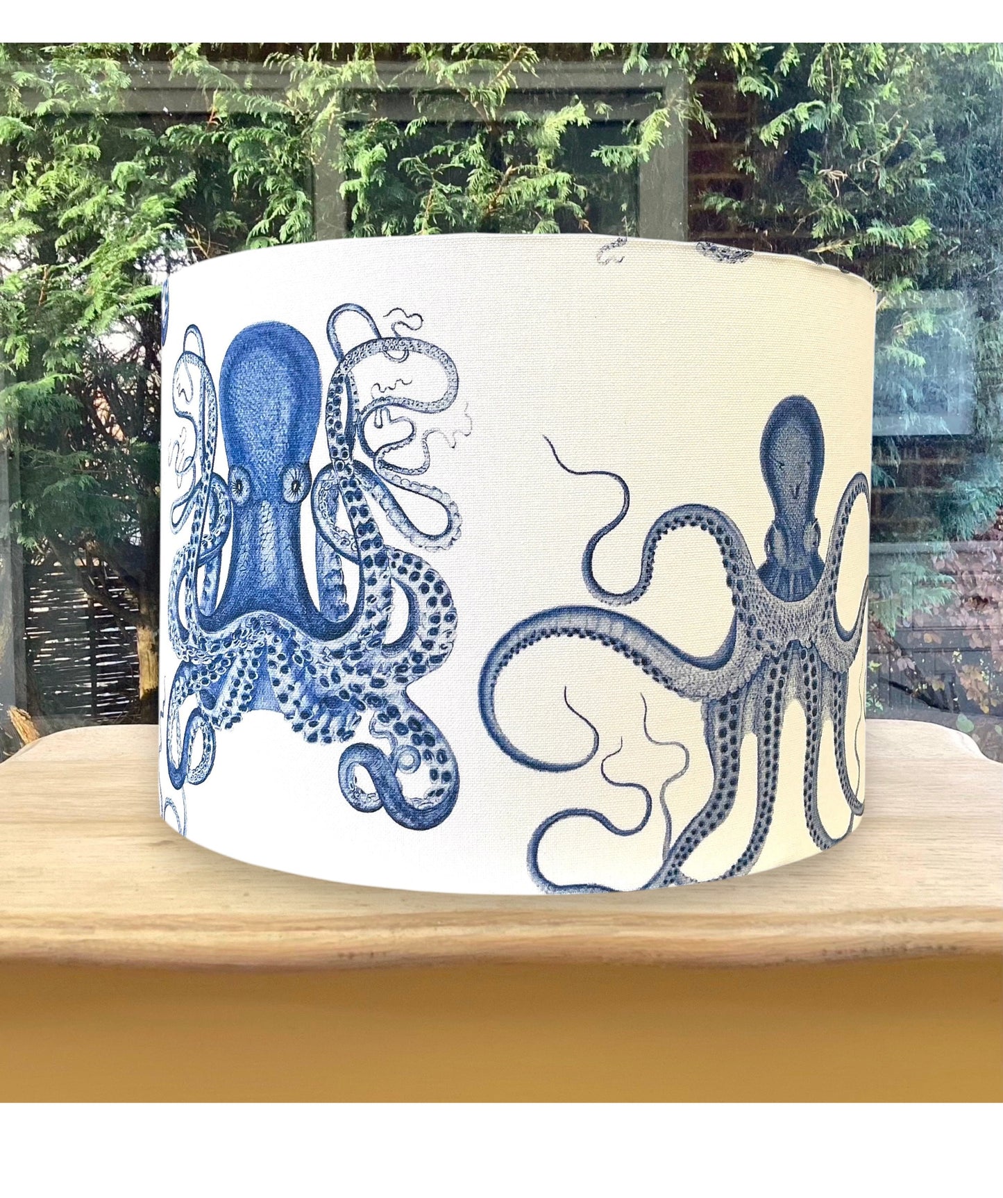 Blue Octopus Nautical Lampshade