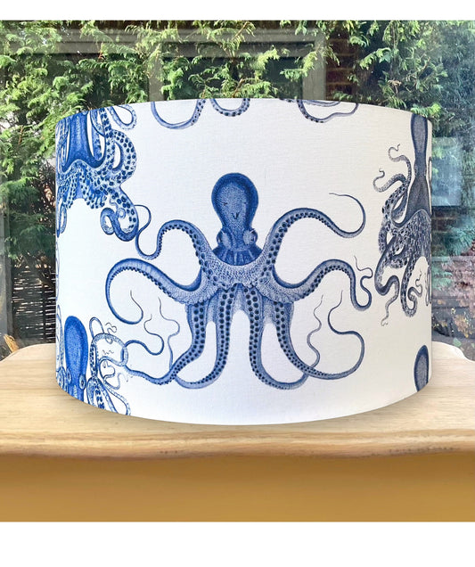 Blue Octopus Nautical Lampshade