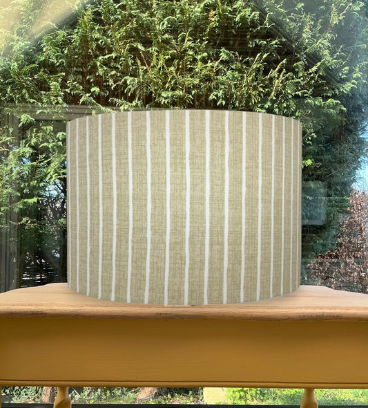 Willow Green Pencil Stripe Lampshade