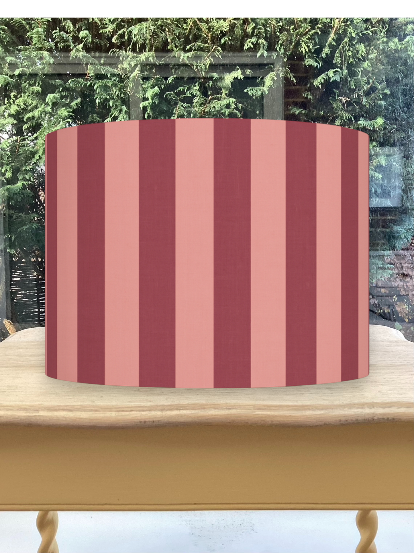Pink Rhubarb Stripe Lampshade