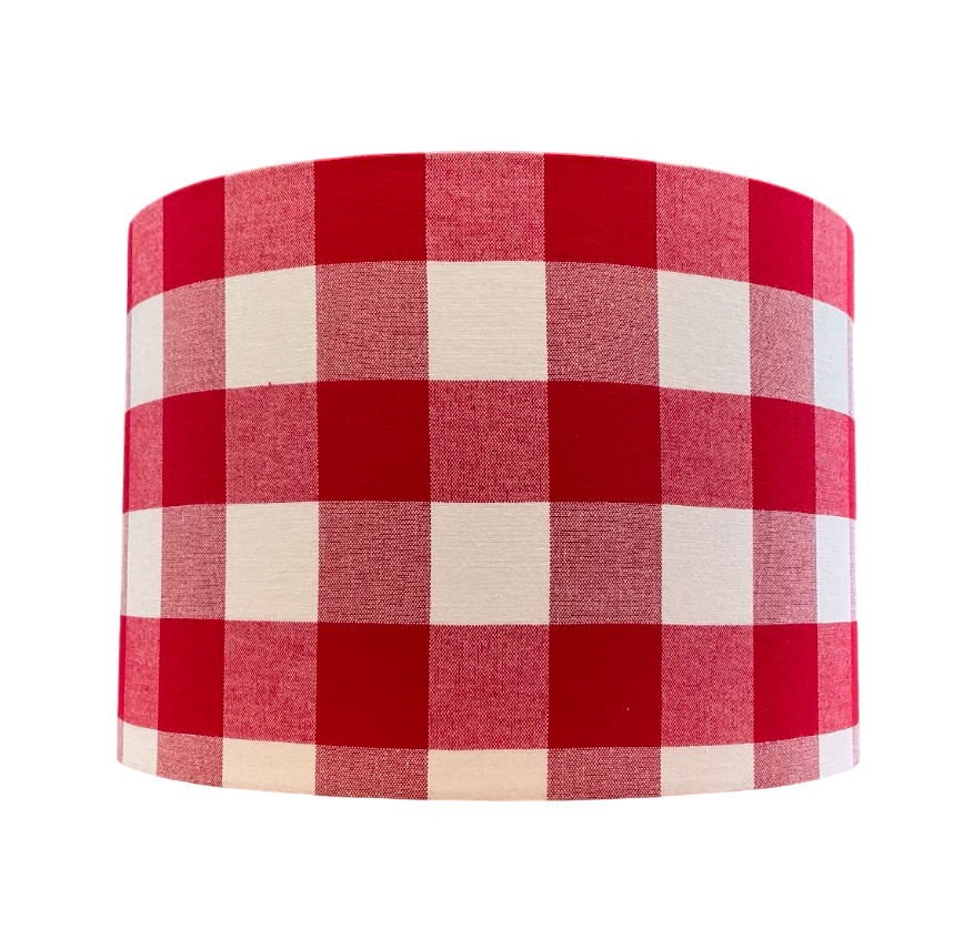 Red Gingham Lampshade