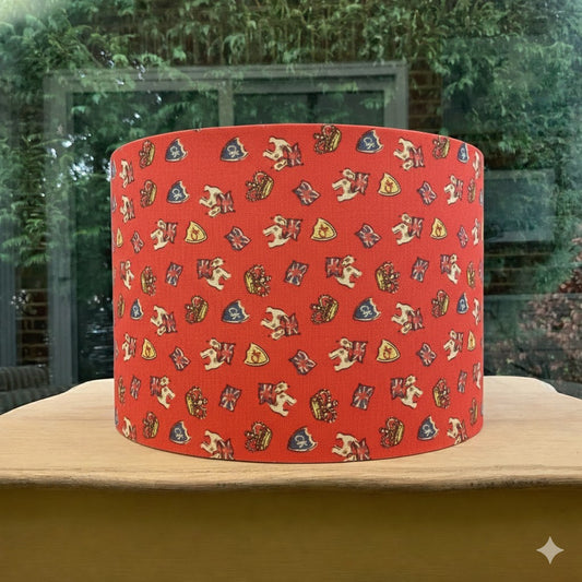 Red Scotty Dog Drum Lampshade | British Icons & Terrier Print