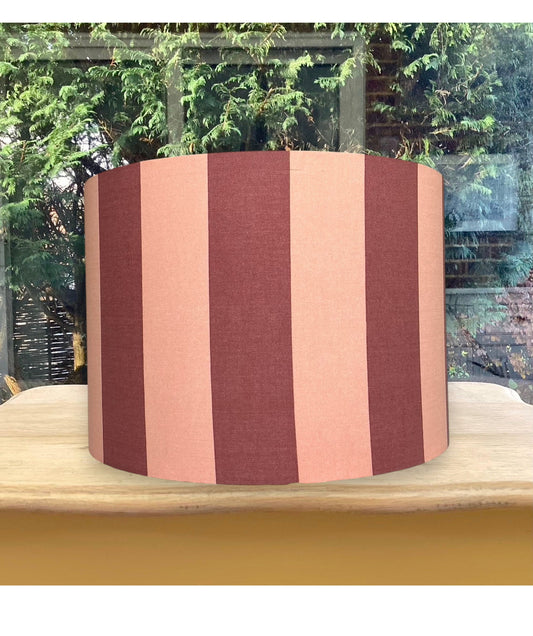 Pink Rhubarb Stripe Lampshade