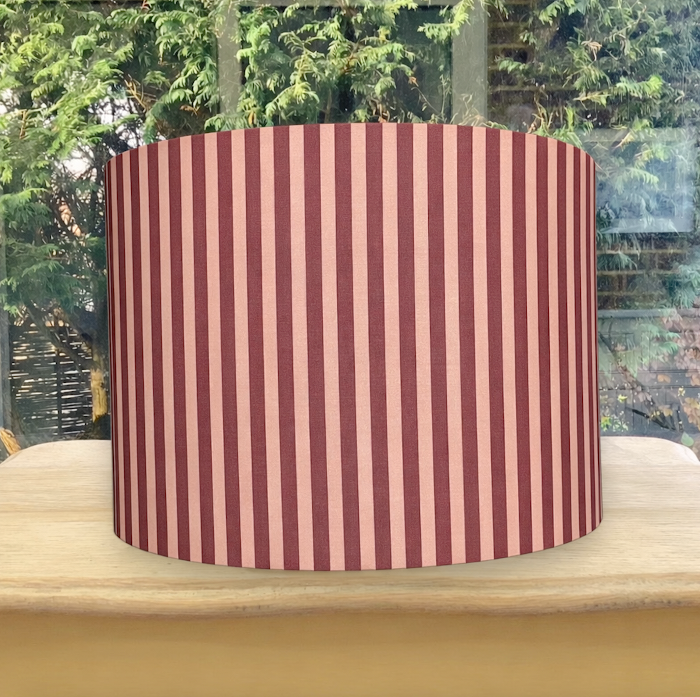 Pink Rhubarb Stripe Lampshade