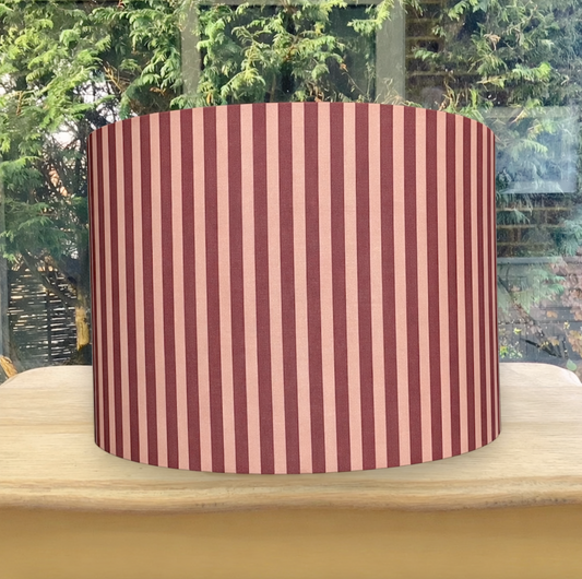 Pink Rhubarb Stripe Lampshade